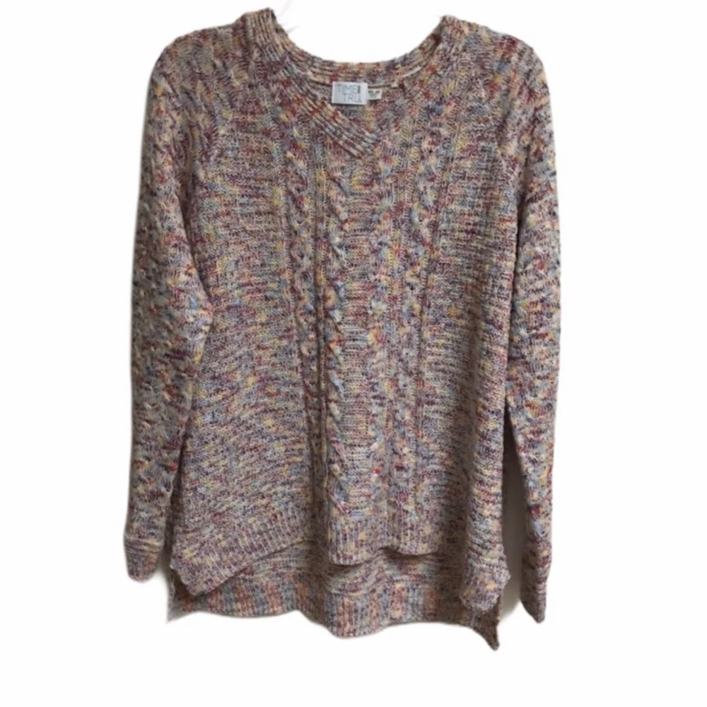 Time & Tru Confetti Knit Sweater